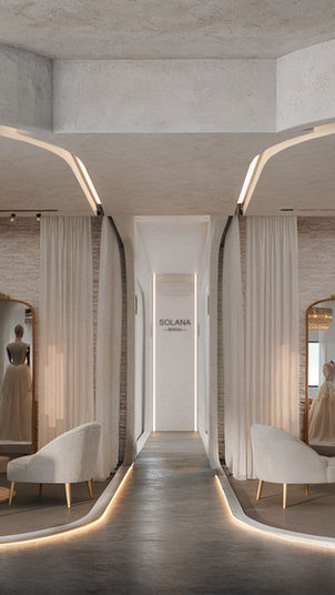 Inside the Solana Bridal showroom